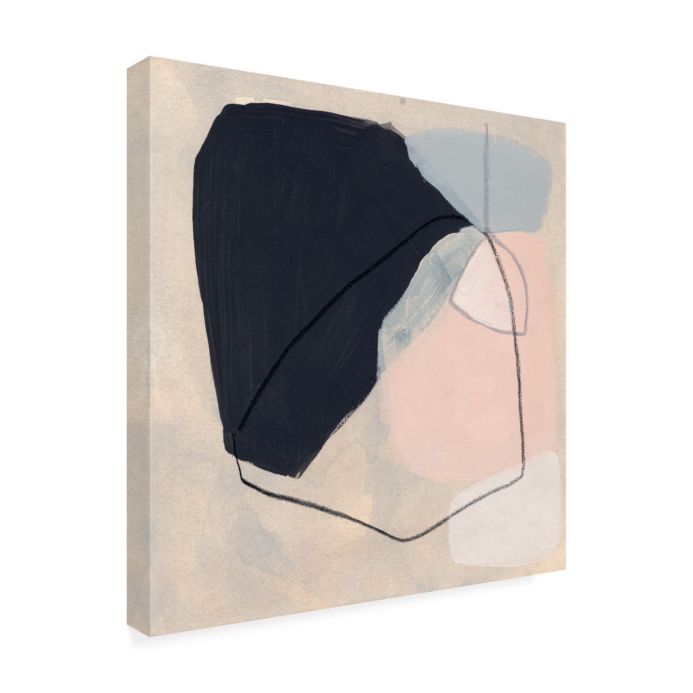 Trademark Fine Art 'Keystone I' Canvas Wall Art by June Erica Vess - Modern Abstract Painting for Living Room, Bedroom & Office Decor