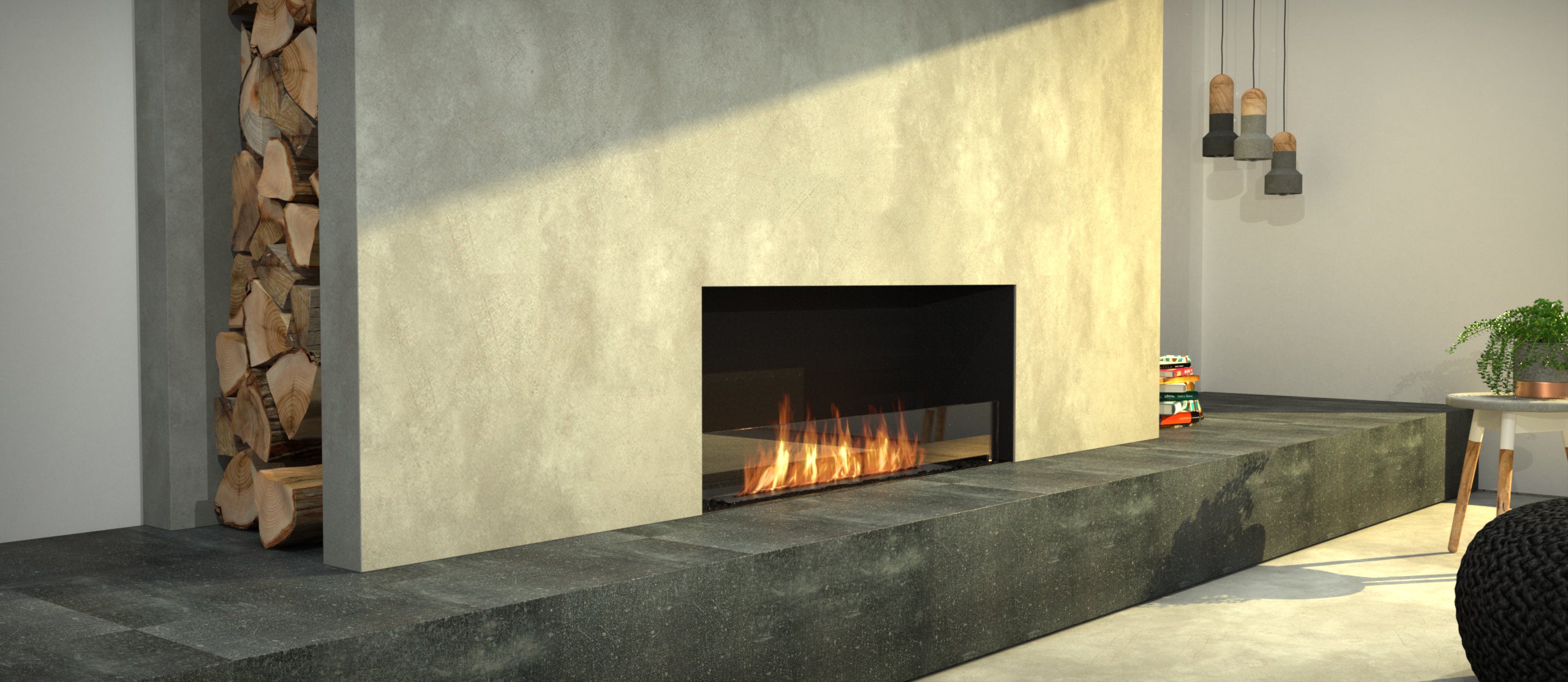 EcoSmart Fire Flex 50SS Single Sided Fireplace Insert - Energy Efficient Electric Fireplace Heater for Home, Living Room & Bedroom - Realistic Flame Effect with Adjustable Thermostat