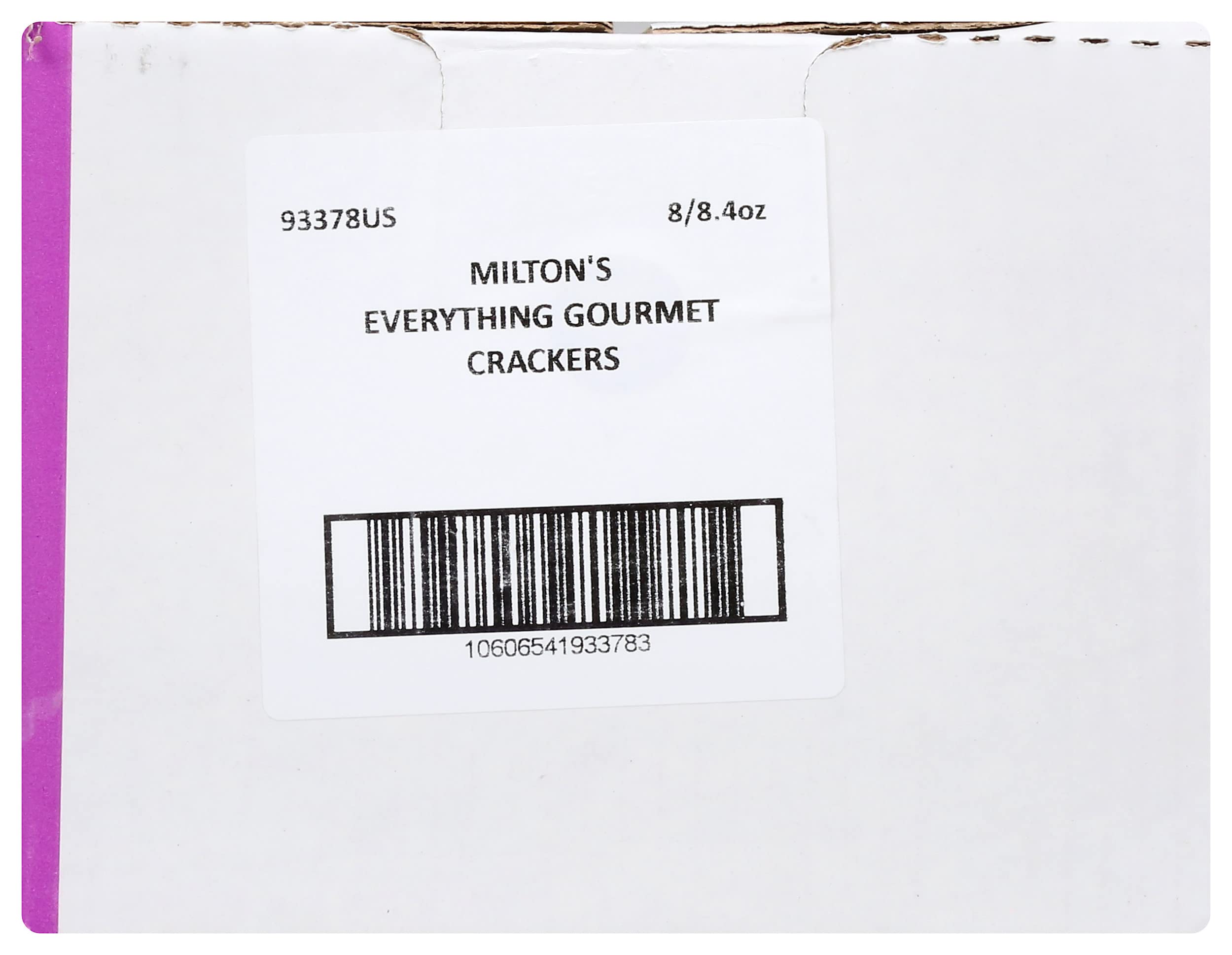 Milton's Everything Baked Crackers - Gluten Free, Non-GMO, Vegan Snacks - 8.4 Oz (Pack of 8) - Perfect for School Lunches, Party Platters & Healthy On-the-Go Snacking