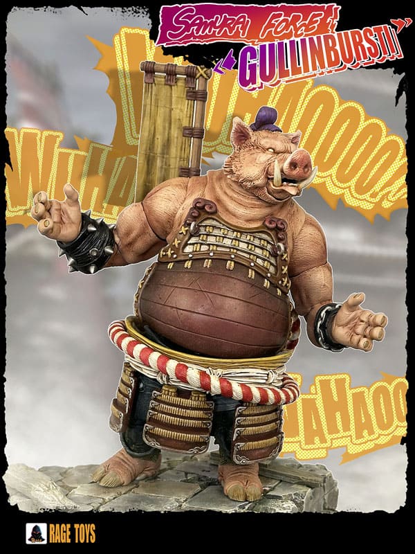 Fury Toys 1/12 Scale 7-inch Rage Samurai Force Gullinbursti Action Figure - Pre Order - Collectible Anime Warrior Model for Display & Battle Scenes