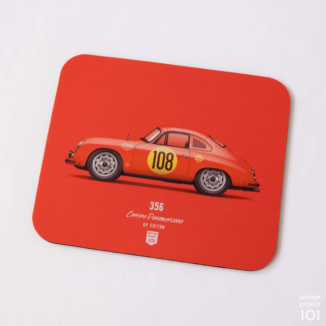 1953 Porsche 356 La Carrera Panamericana GP Edition Mouse Pad - Premium Non-Slip Gaming & Office Desk Mat for Cars & Racing Enthusiasts