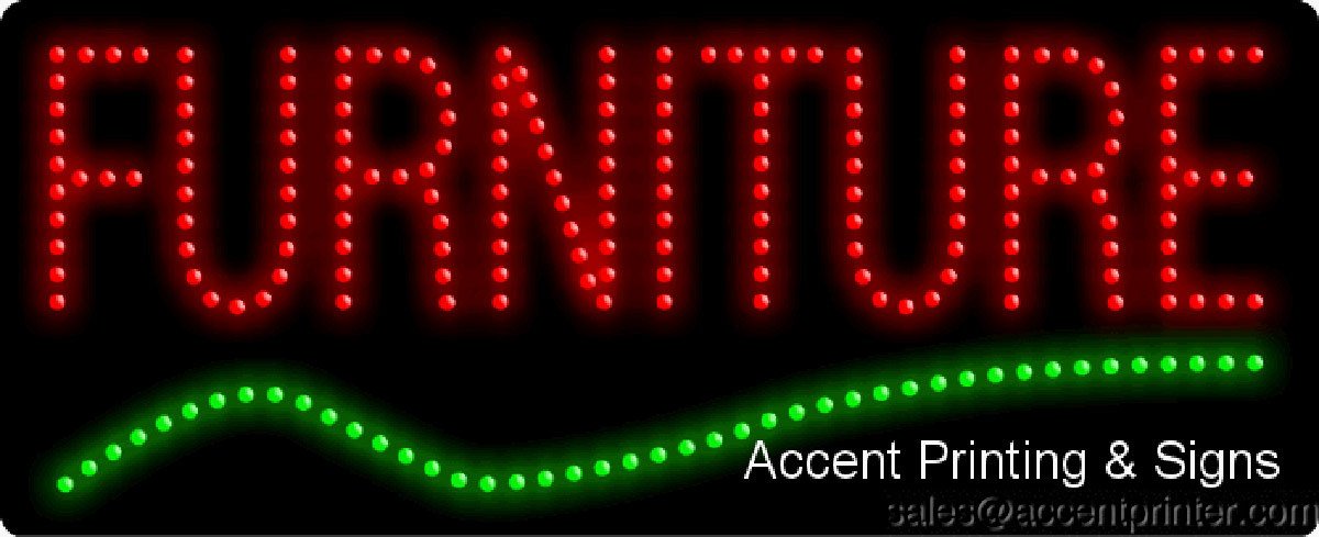 Energy Efficient LED Flashing & Animated Sign for Furniture Stores - Eye-Catching Display for Retail Shops, Showrooms & Trade Shows