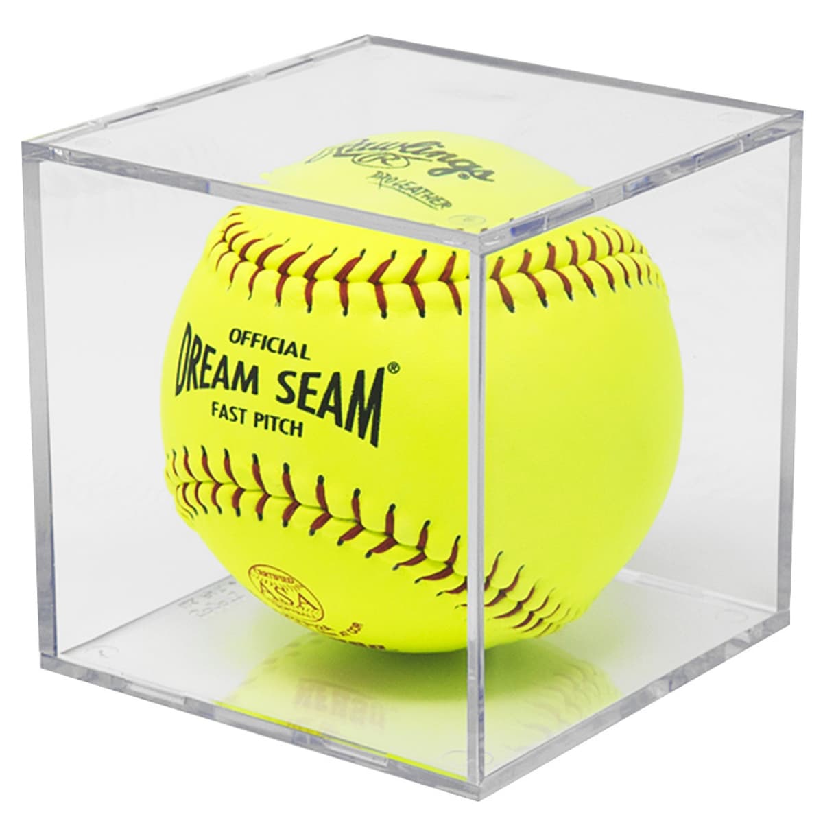 Premium Clear Square Two-Piece Softball Display Case - Perfect for Showcasing Game Balls, Collectibles & Memorabilia in Home, Office or Trophy Rooms