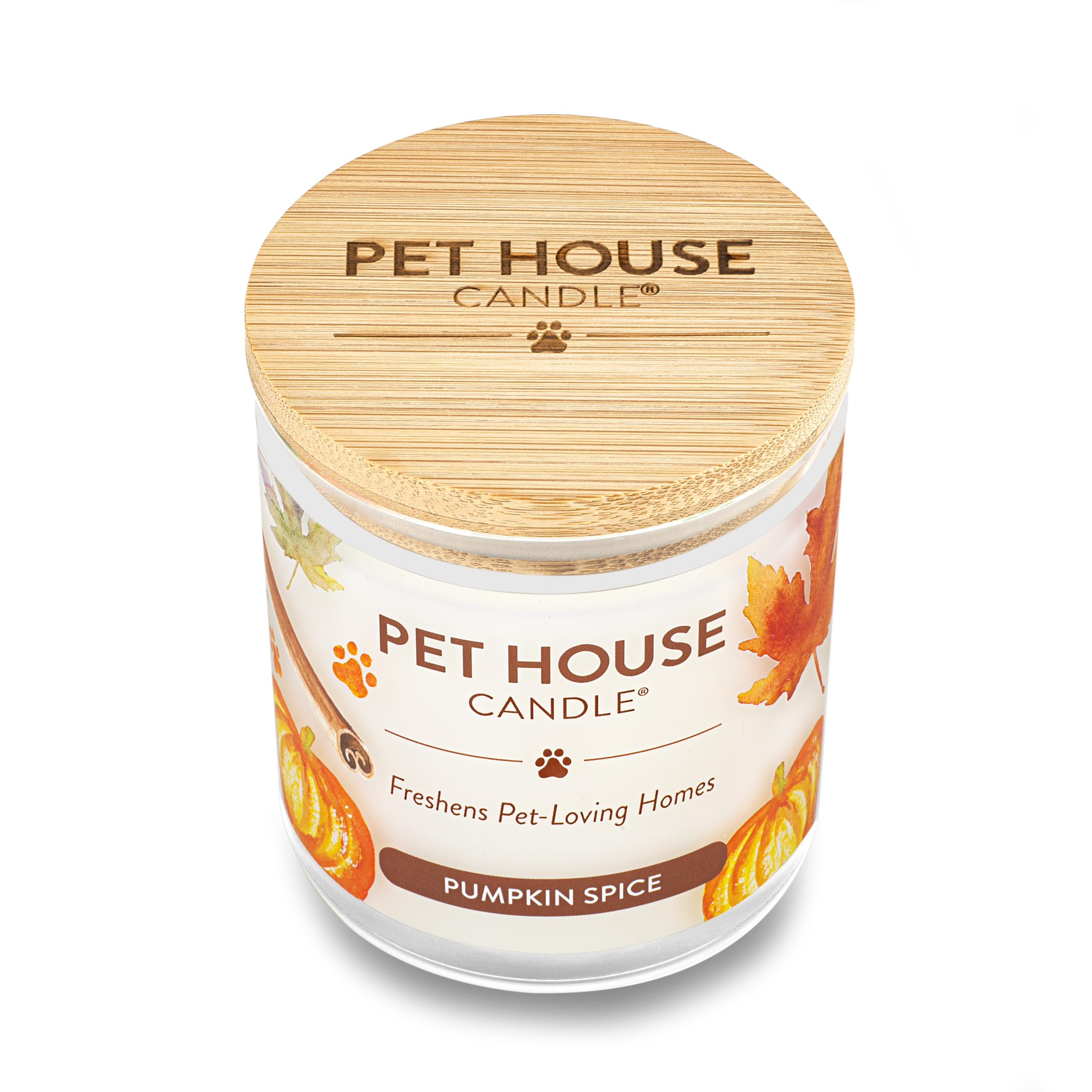 9oz Plant-Based Scented Soy Candle for Pets | Clean Burning, Long-Lasting Pumpkin Scent | Eliminates Pet Odors | Perfect for Home, Living Room & Bedroom