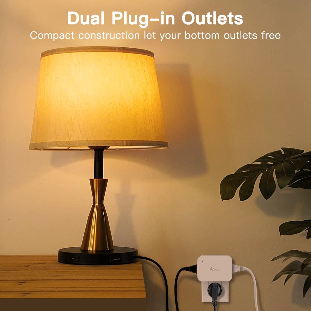TREATLIFE Smart Plug Bundle - Dimmable Indoor & Outdoor WiFi Outlet with Remote Control | Perfect for Home Automation, Holiday Lights & Smart Devices