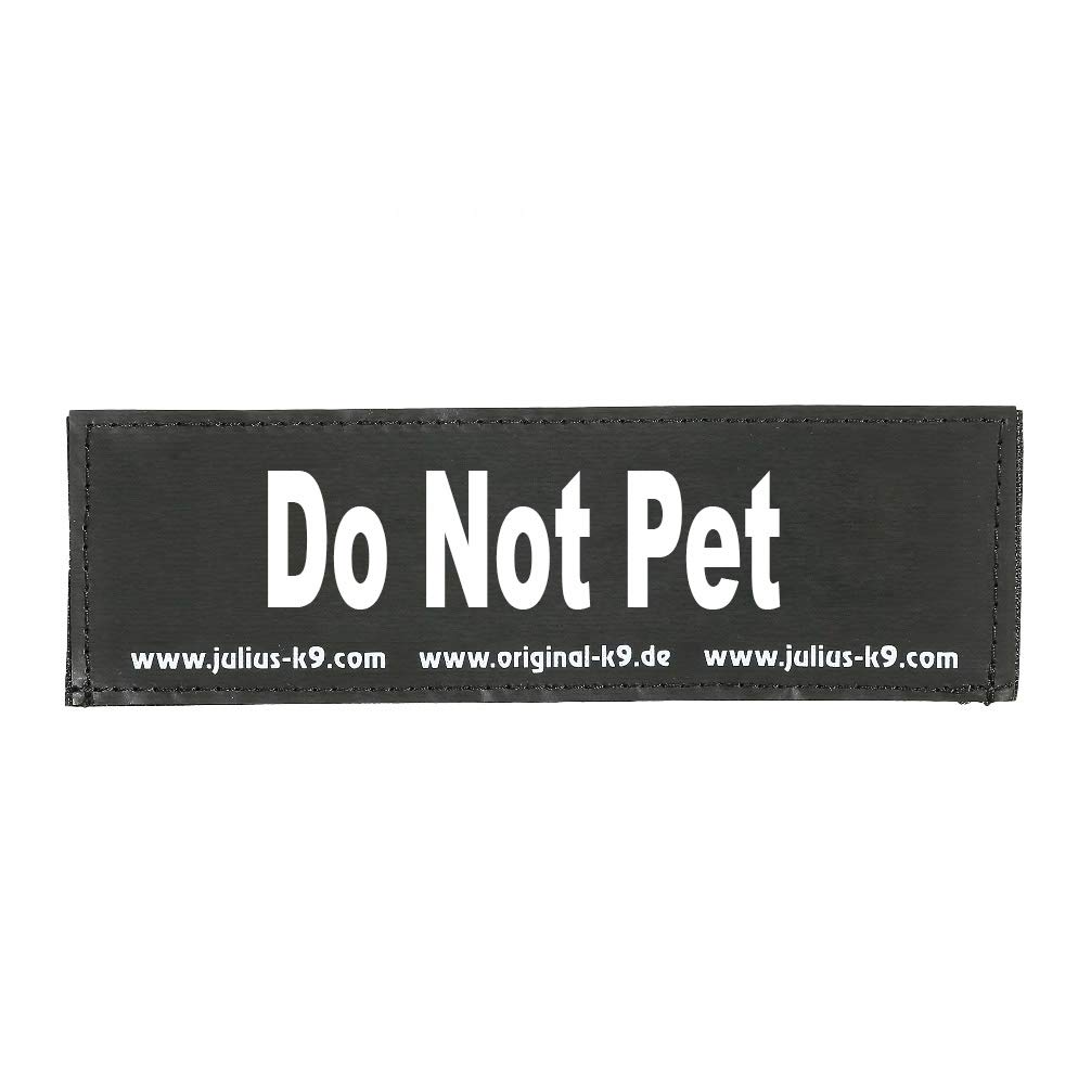 Custom Interchangeable Patches - 1 Pair Large Black 'Do Not Pet' Embroidered Iron-On Badges for Jackets, Backpacks & DIY Crafts