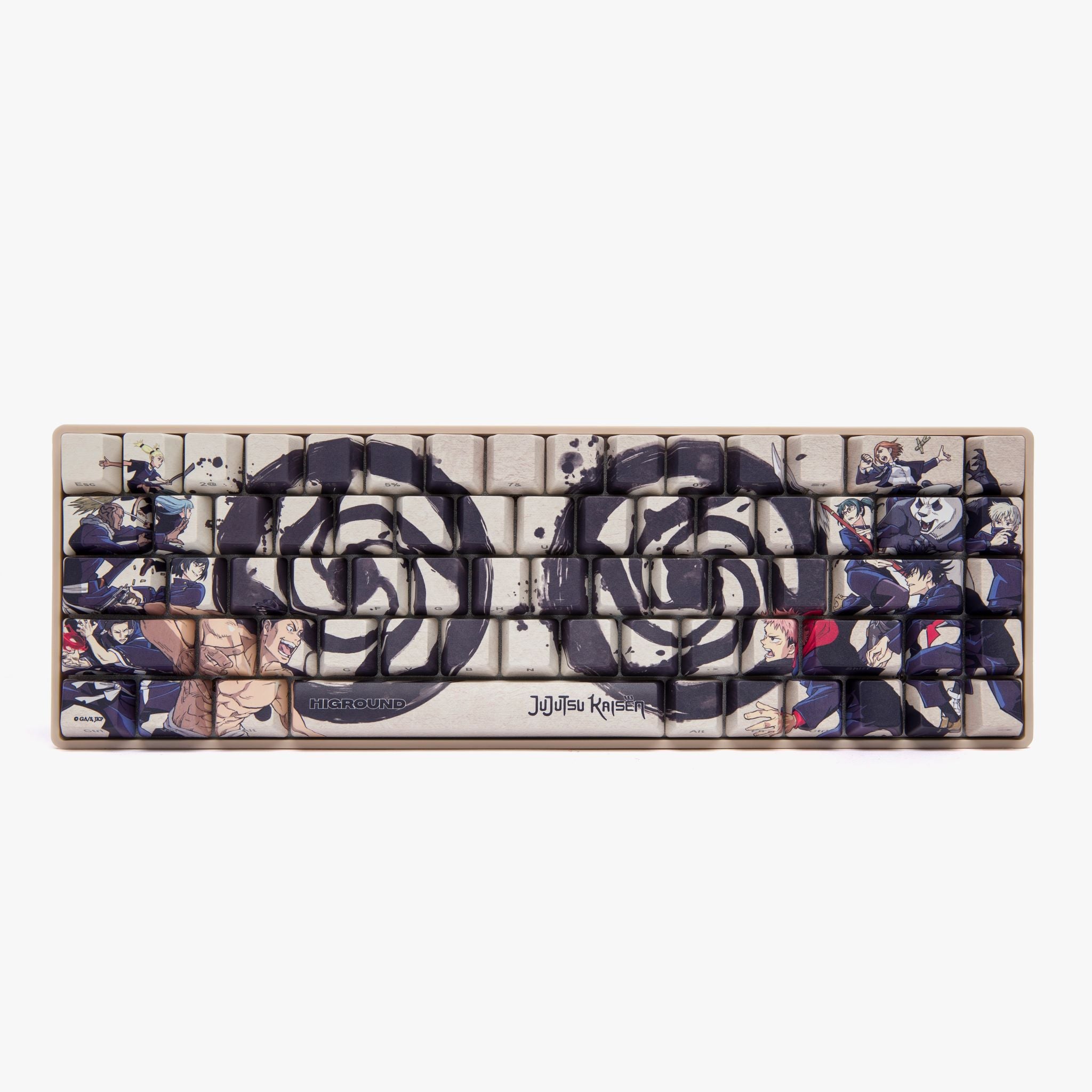 JJK x HG 68 Keycap Set - Anime Themed Mechanical Keyboard Keycaps for Gaming & Typing - Perfect for School, Office & Home Use