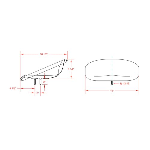 Black Vinyl Padded Steel Pan Seat - Comfortable & Durable for Kitchen, Restaurant, and Commercial Use