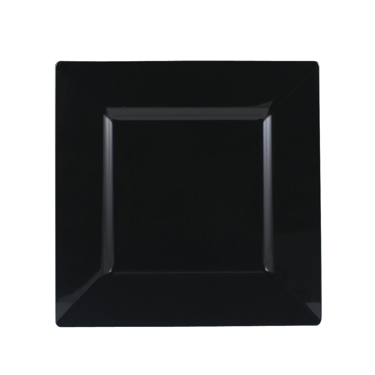 Elegant Black Square Dinner Plates Set - 10-Piece 9.5 Inch Porcelain Plates for Formal Dining, Wedding Reception, Holiday Party & Special Events - Dishwasher & Microwave Safe