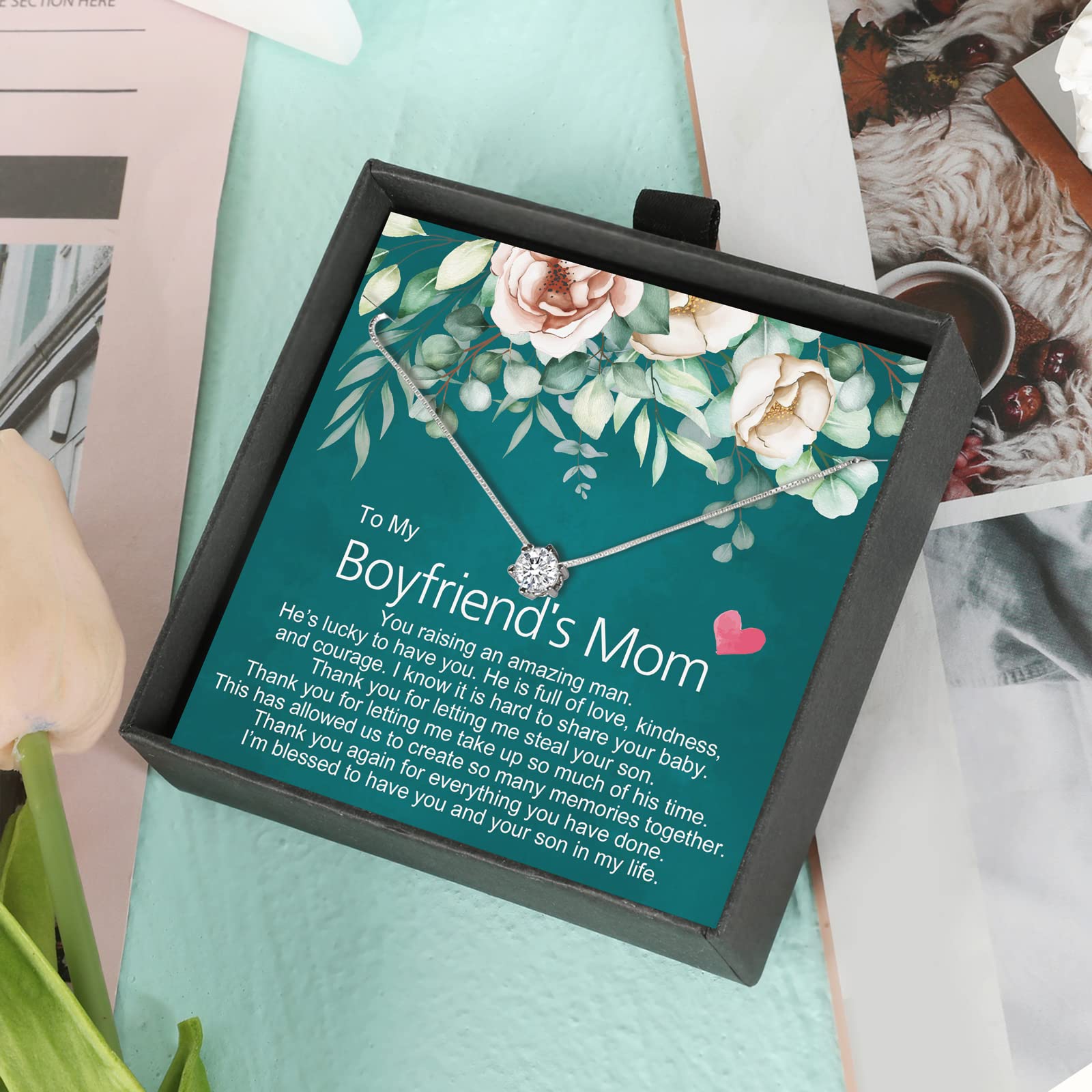 Elegant Sterling Silver Cubic Zirconia Necklace - Perfect Birthday, Christmas & Mother's Day Gift for Women | Jewelry Gift for Mom, Wife & Special Occasions | Ideal for Parties, Anniversaries & Romantic Dates