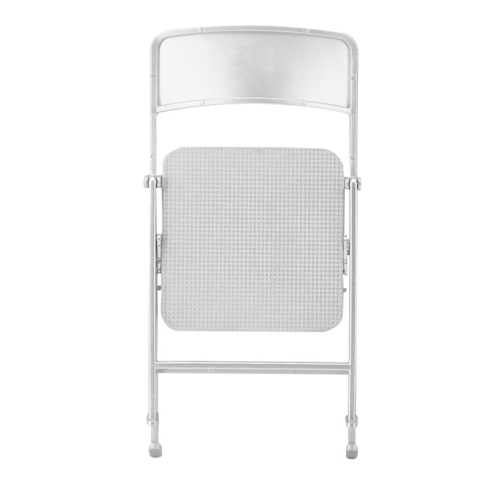 1/6 Scale Dollhouse Folding Chair - Miniature Foldable Silver Chair for Doll Accessories, Photography & Scene Shooting | Perfect for Dollhouse Displays, Toy Photography & Collectible Scenes