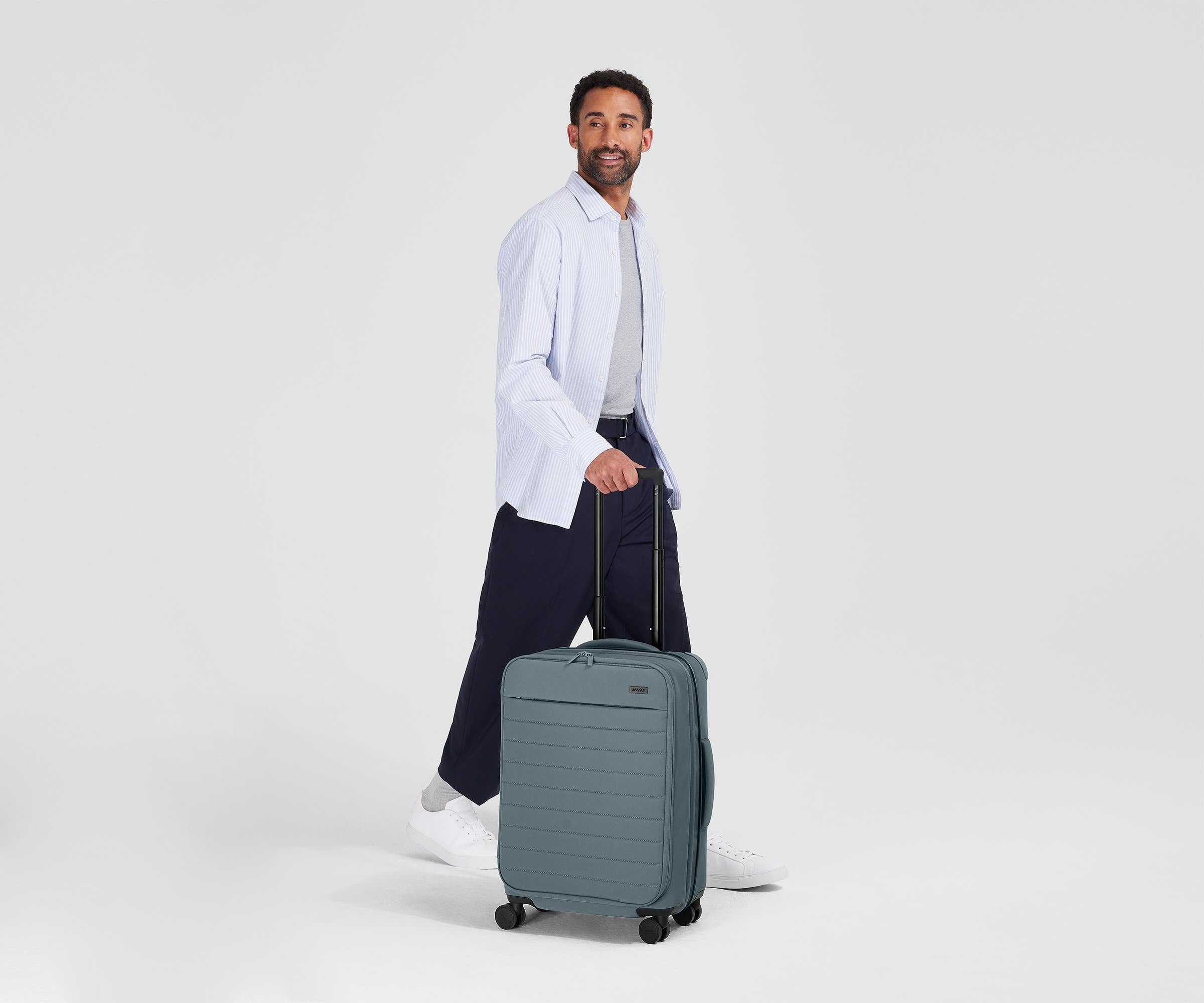 Coast Blue Softside Bigger Carry On Luggage - Perfect for Air Travel & Weekend Getaways
