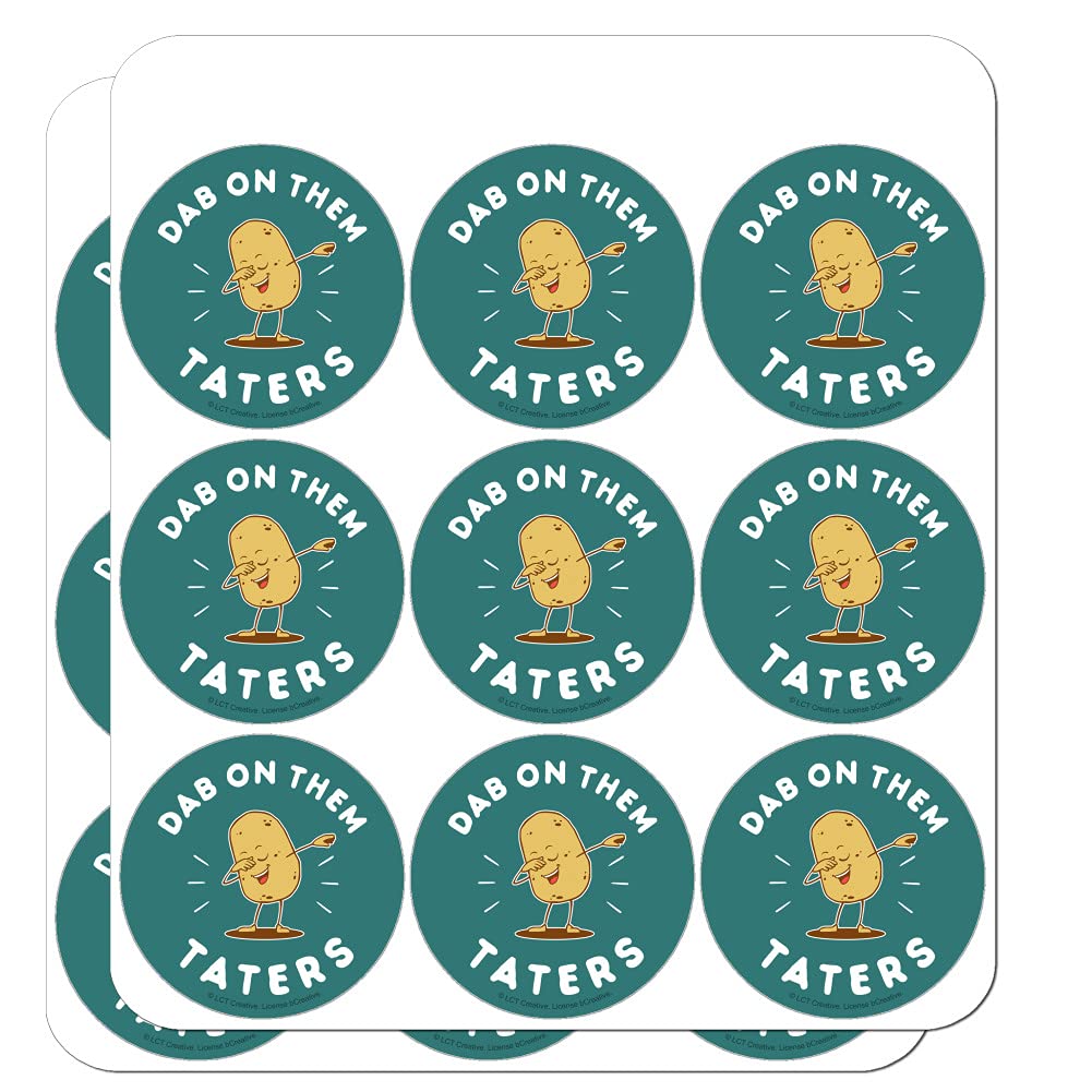Funny Humor Stickers for Planners, Calendars & Scrapbooking - 'Dab on Them Taters Haters' Crafting Decals - Perfect for DIY Journals, Bullet Journals & Gift Wrapping
