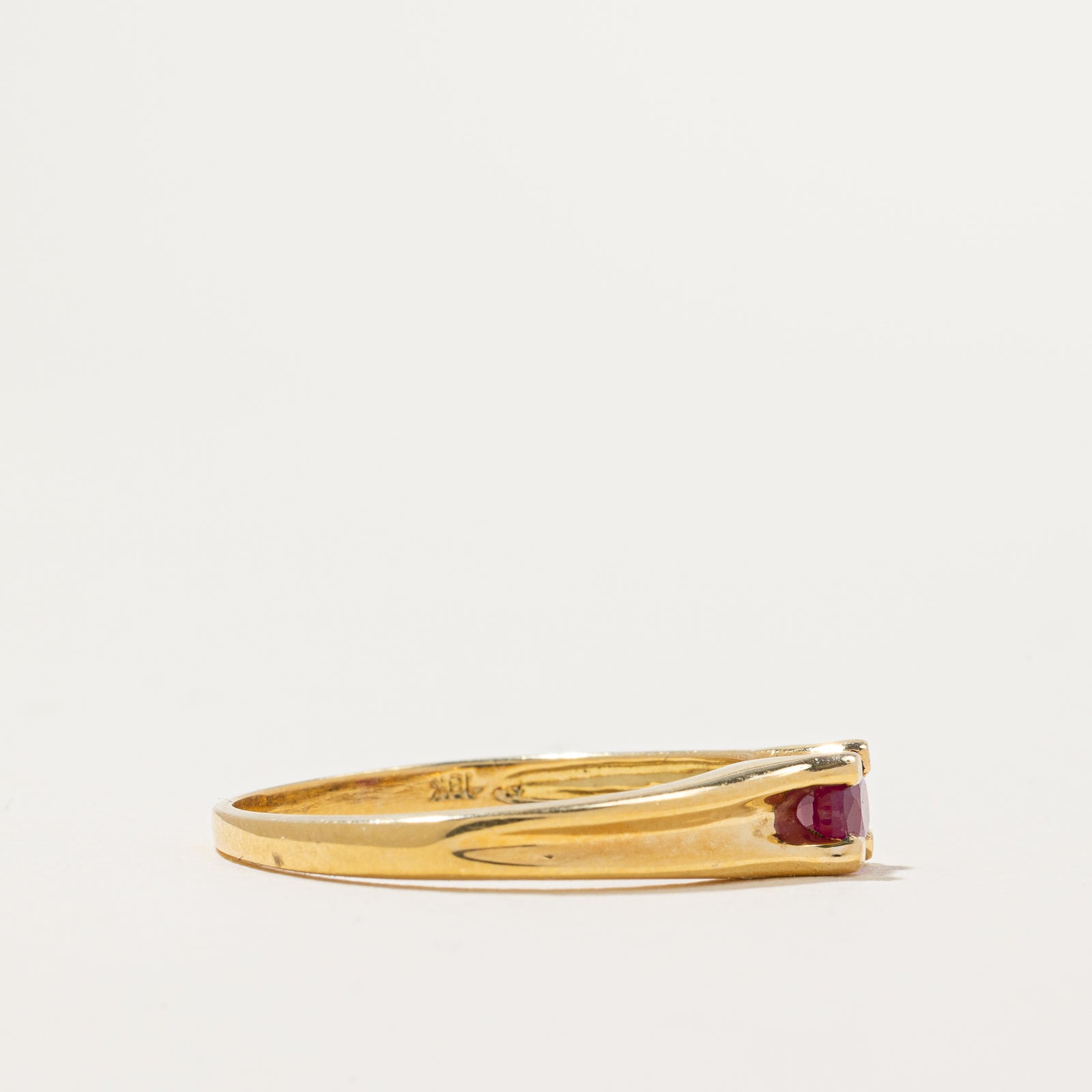 Elegant Oval Cut East West Ruby Ring - 0.45ct Natural Ruby Gemstone - Size 8.75 - Perfect for Engagement, Anniversary & Special Occasion Gifts