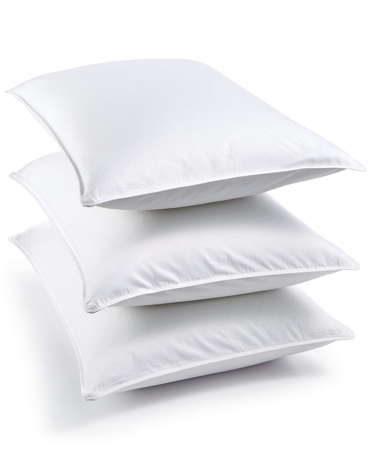 Charter Club Medium Firm King Size Hypoallergenic Down Pillow - White Goose Feather Bed Pillow for Side Sleepers & Back Pain Relief