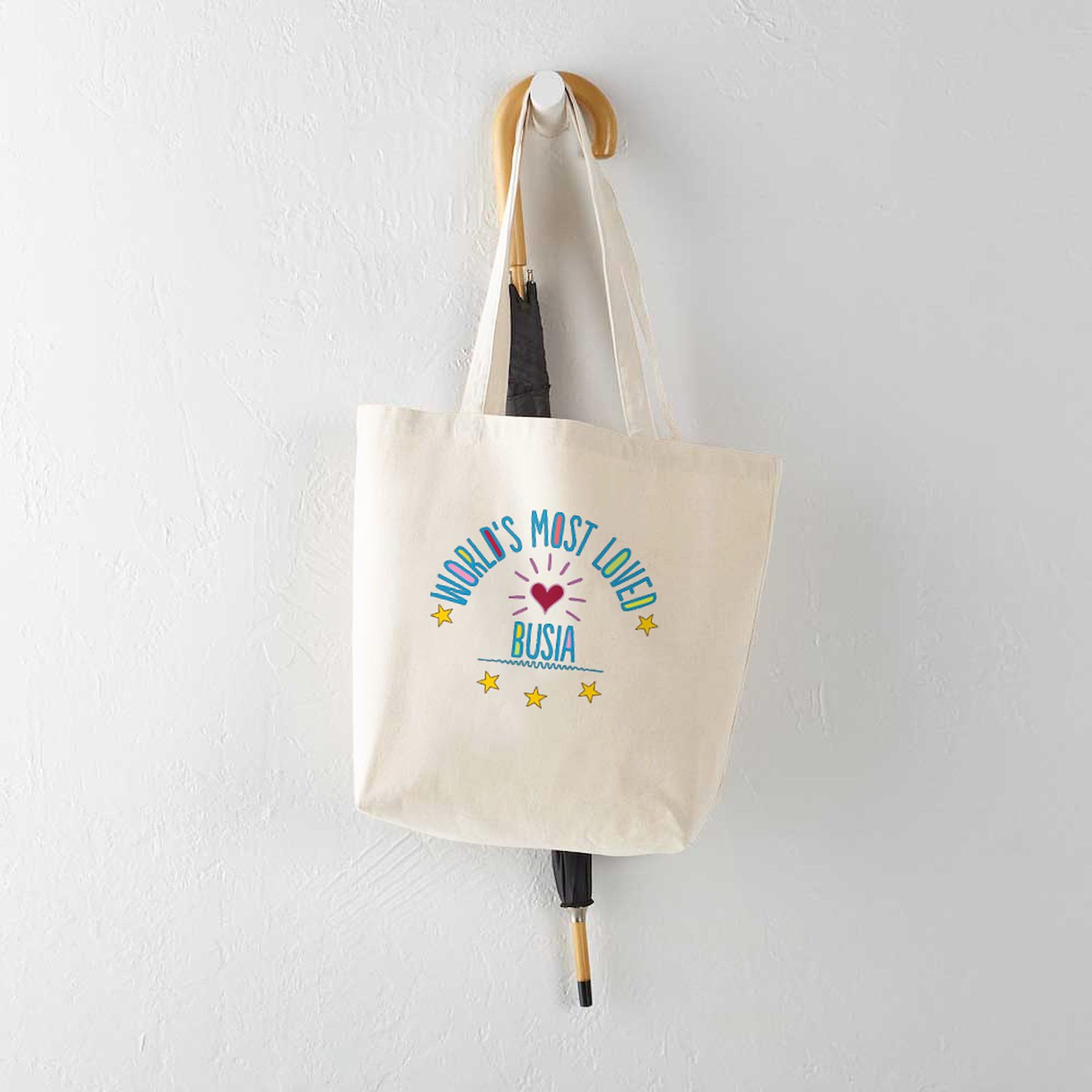 World's Most Loved Busia Tote Bag - Natural Canvas Reusable Shopping Tote for Women | Eco-Friendly Grocery Bag, Beach Tote & Everyday Carry-All