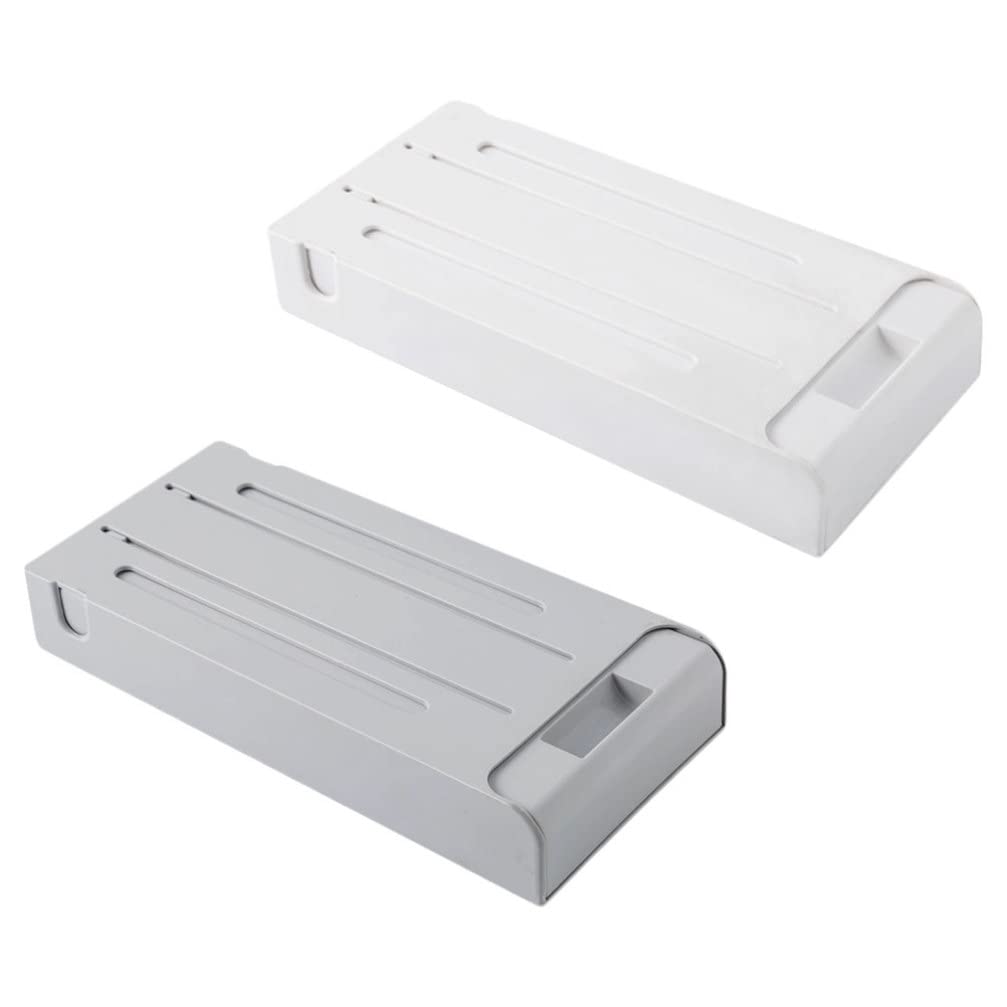 Zerodeko 2-Pack Plastic Desktop Drawers - Under Desk Storage Organizer for Cosmetics, Stationery, Jewelry & Office Supplies | Multi-Functional Household & Workspace Organization Solution