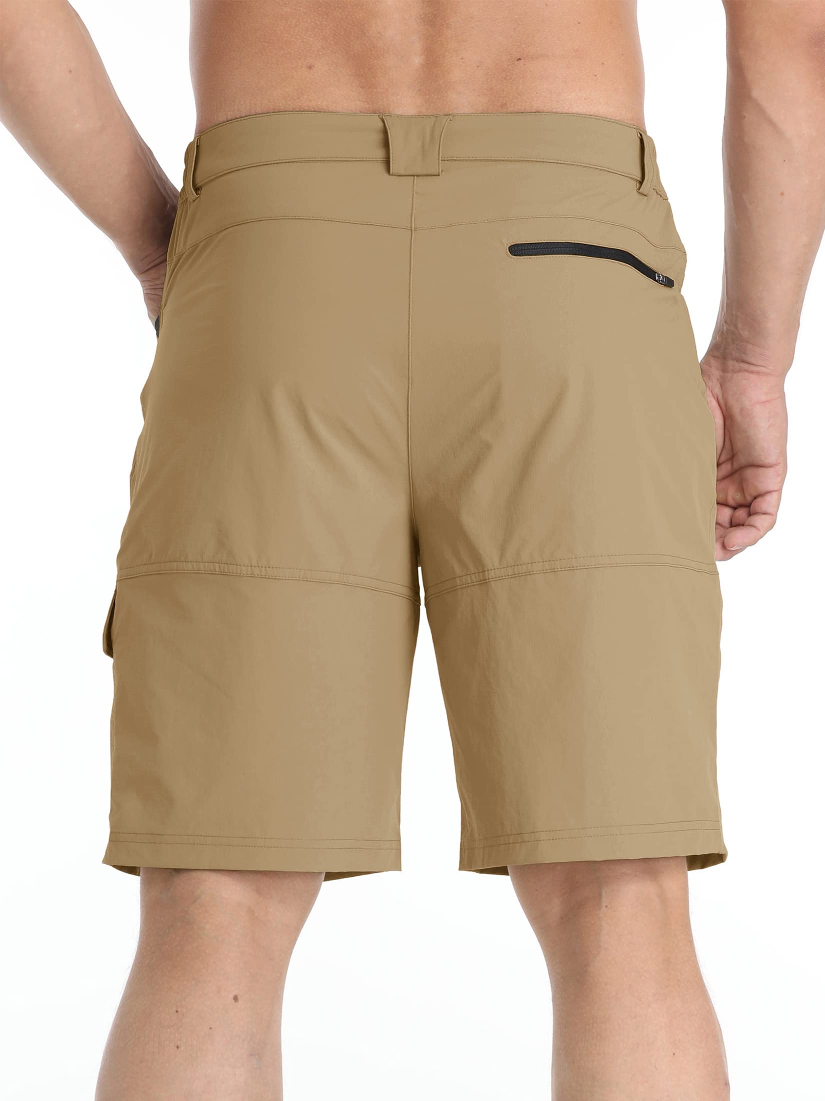 TACVASEN Men's Quick Dry Cargo Shorts - Lightweight Summer Outdoor Hiking & Work Shorts with Multiple Pockets (No Belt Included) - Perfect for Camping, Travel & Casual Wear