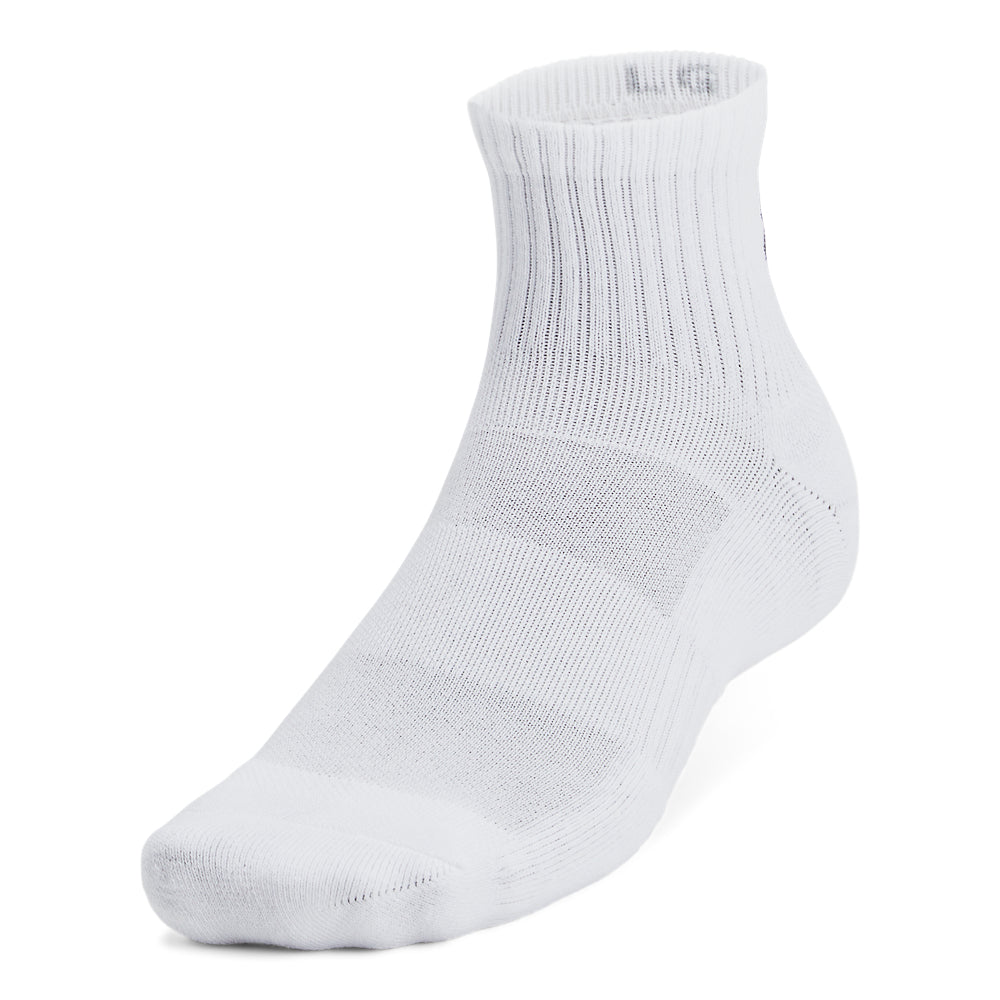 Under Armour Tech Cotton Quarter Socks 6-Pack for Men & Women - Breathable Athletic Socks for Running, Gym & Everyday Comfort