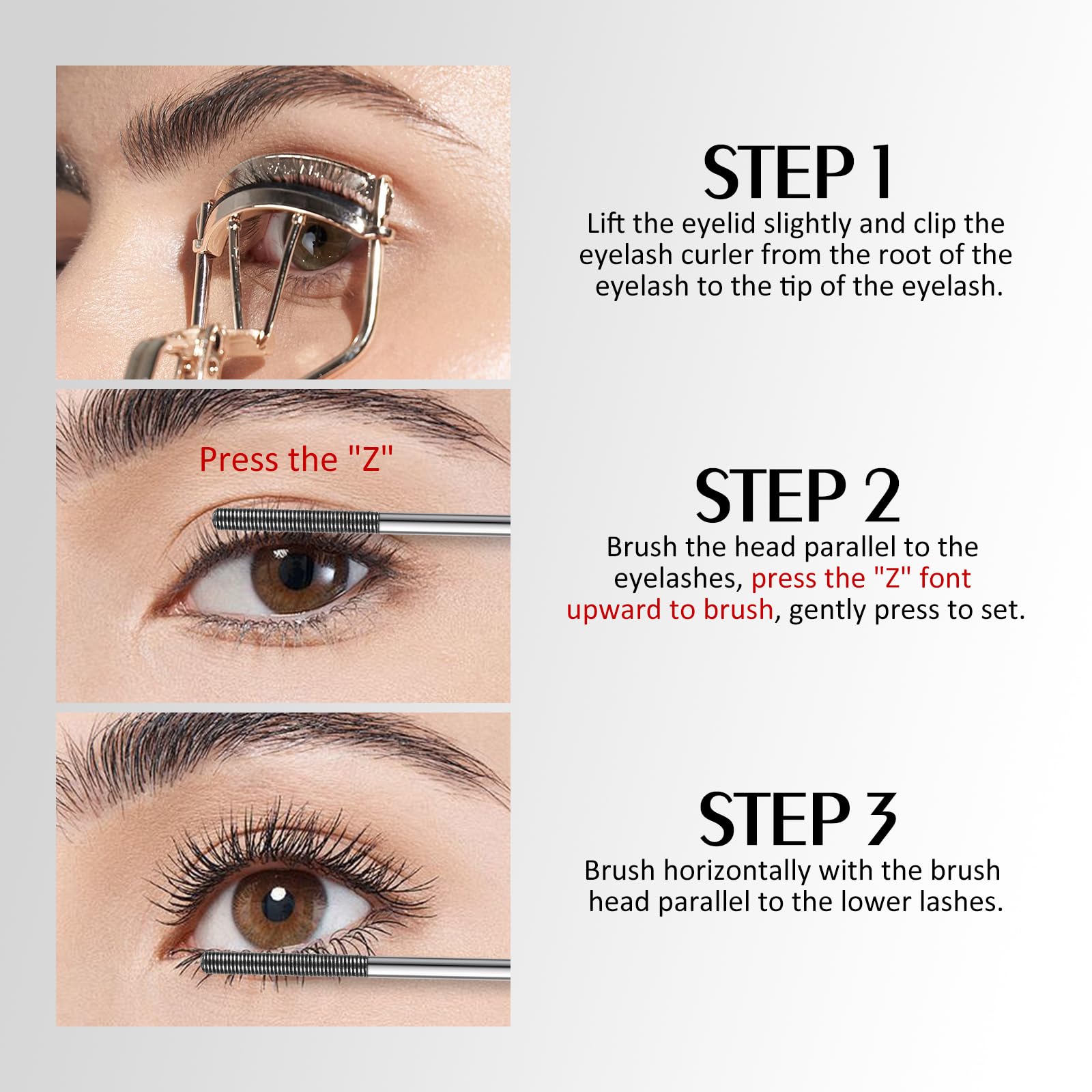 KYDA Black Washable Metal Wand Mascara - Extra Slim for Natural Eyelash Look, Bristle-Free Quick Dry Formula, Long Lasting Makeup | Perfect for Daily Wear, Date Night & Special Occasions