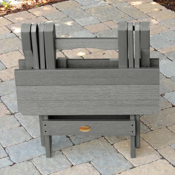 Portable Outdoor Folding Adirondack Side Table - Lightweight Patio Furniture for Camping, Beach, Garden & Poolside Use