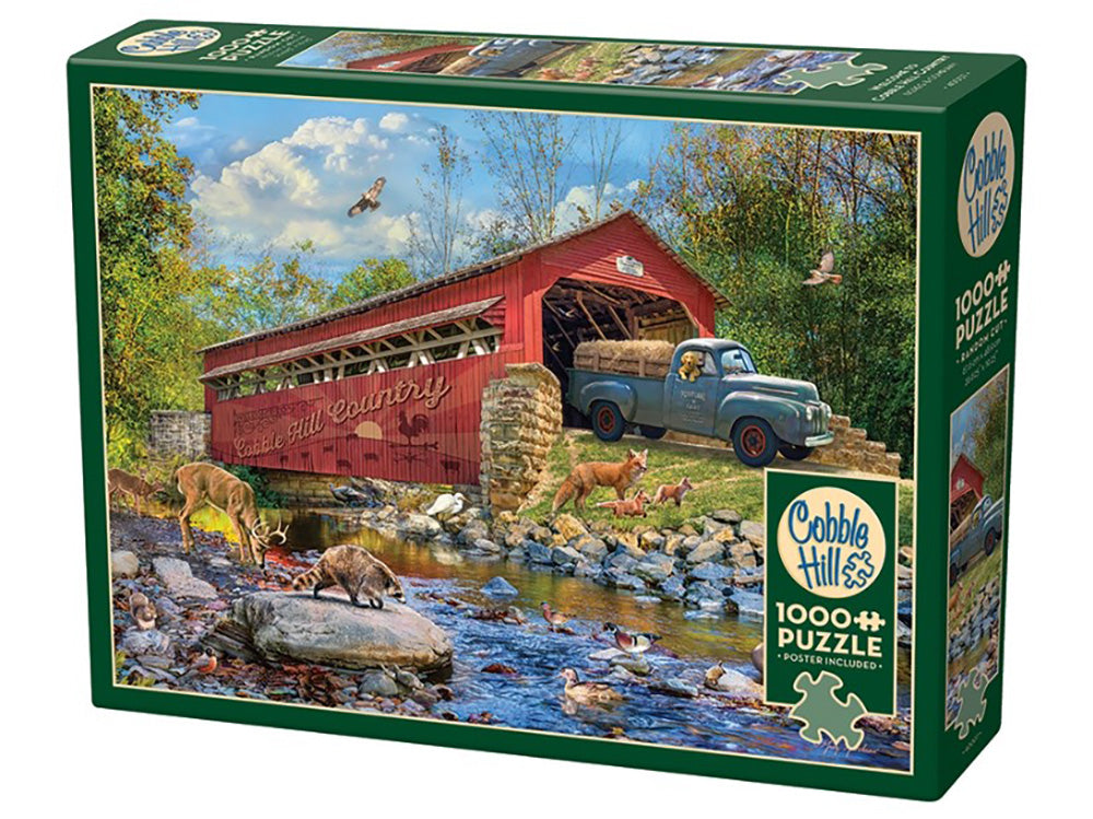 Cobble Hill 1000 Piece Jigsaw Puzzle - Welcome to Cobble Hill Country - Challenging Adult Puzzle for Relaxation & Home Decor