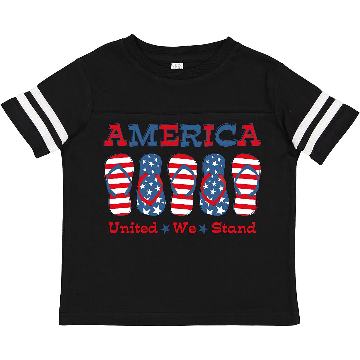 Inktastic Flip Flop America Toddler T-Shirt - Cute Summer Outfit for Kids, Beach & Vacation Wear