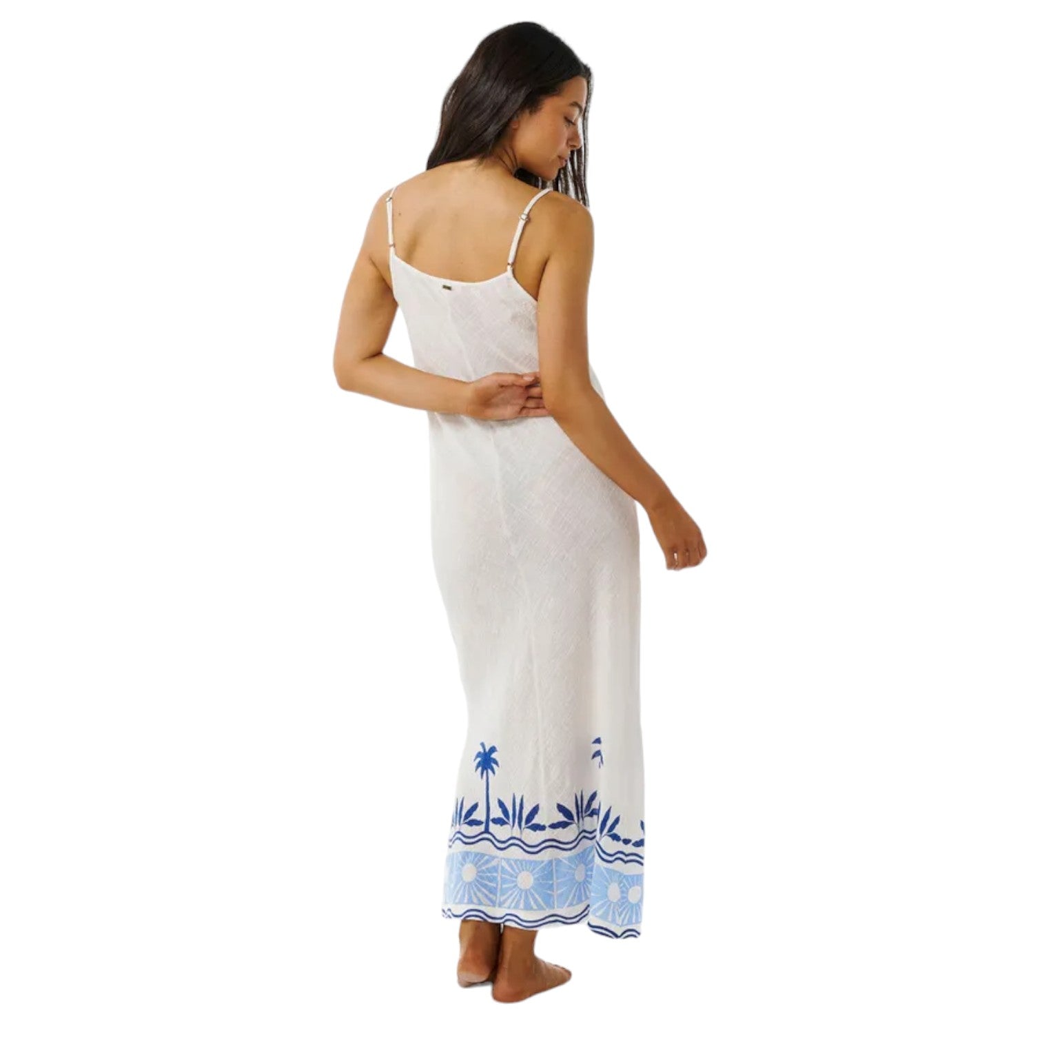 Rip Curl Women's Santorini Sun Printed Maxi Dress - Flowy Beach Cover Up for Summer Vacation, Pool Party & Boho Fashion