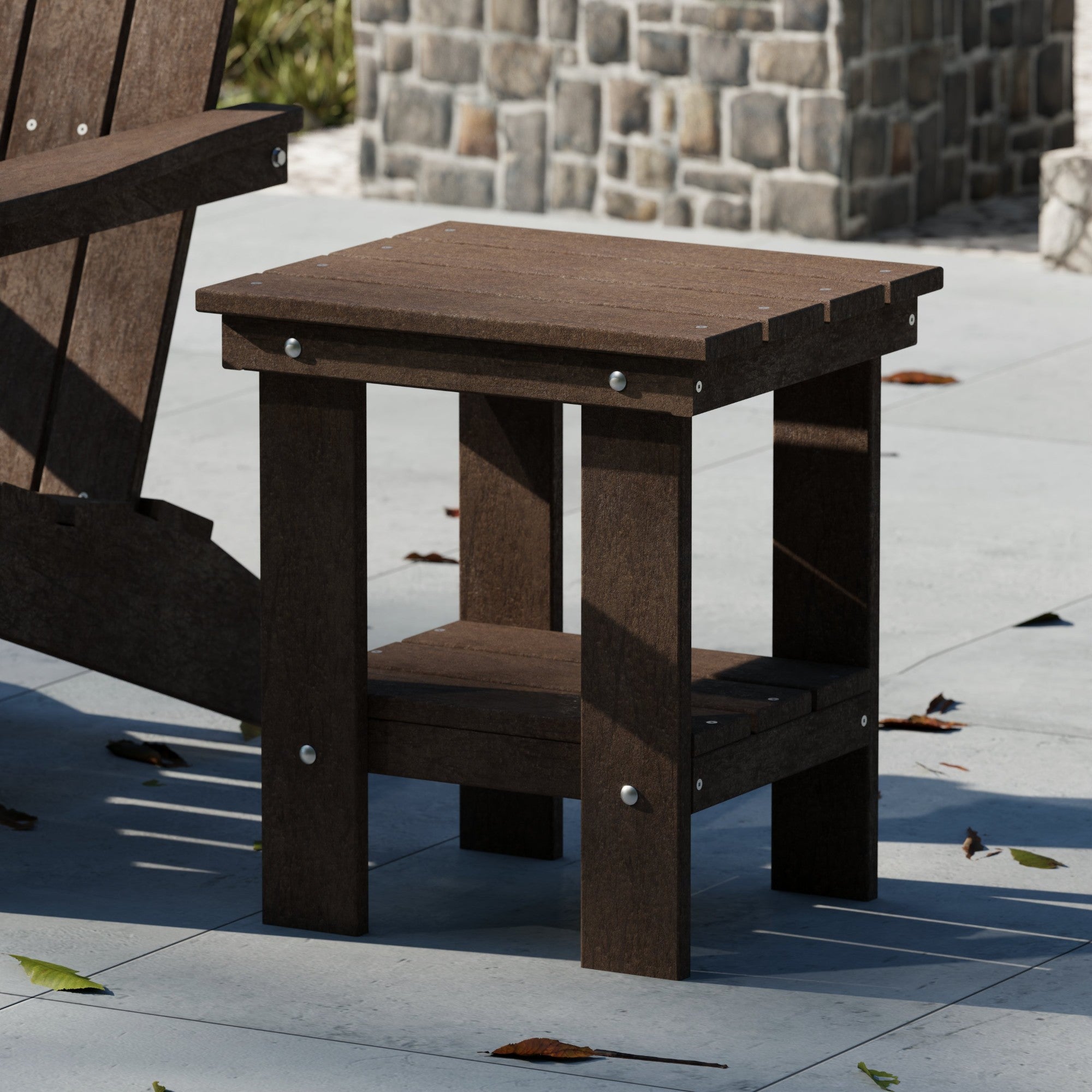 Freedom Modern Adirondack Chair & Side Table Set - Durable Outdoor Patio Furniture for Garden, Poolside, Deck, and Backyard Relaxation