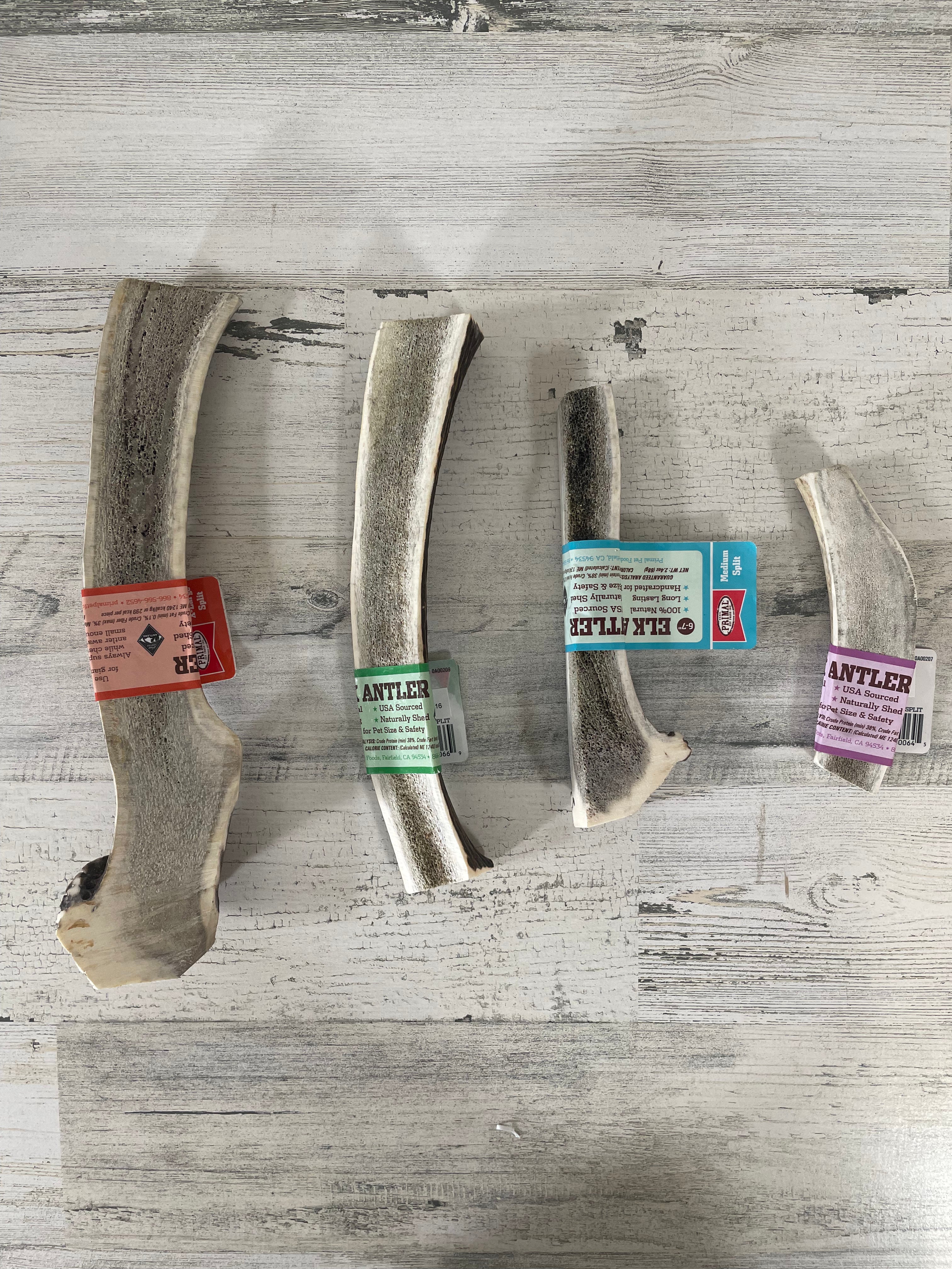 Natural Primal Split Elk Antler Chews for Dogs – Durable Dog Chew Treats for Aggressive Chewers | Perfect for Teething Puppies & Dental Health