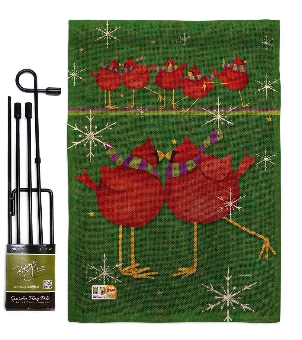 Winter Wonderland Burlap Garden Flag Set - Snowflake Snowman Decor for Yard & Home