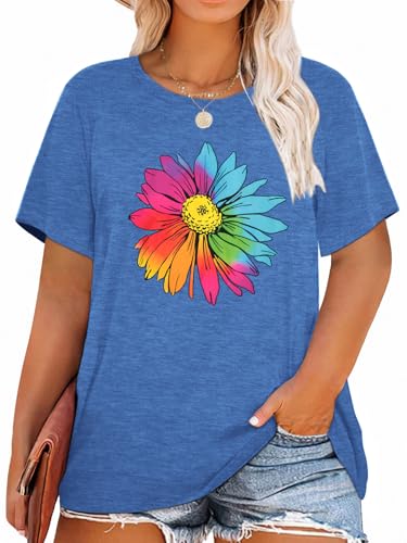 Grey Blue Colored Daisies