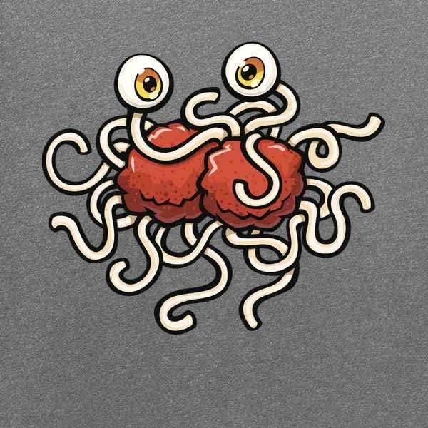 Funny Flying Spaghetti Monster Graphic T-Shirt for Men | Pop Threads Novelty Tee | Perfect for Atheist Events, Science Conventions & Geek Culture