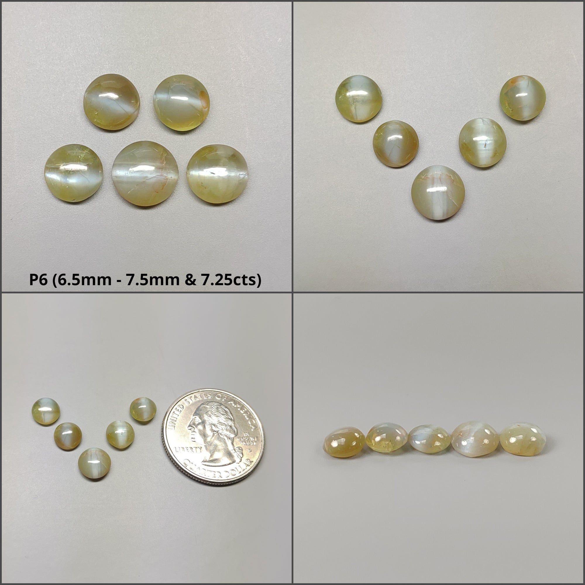 Natural Untreated Chrysoberyl Cat's Eye Gemstone Cabochon - Oval & Round Shapes for Jewelry Making, Healing Crystals & Collectors | High Quality Unheated Cat's Eye Stones for Rings, Pendants & Spiritual Use