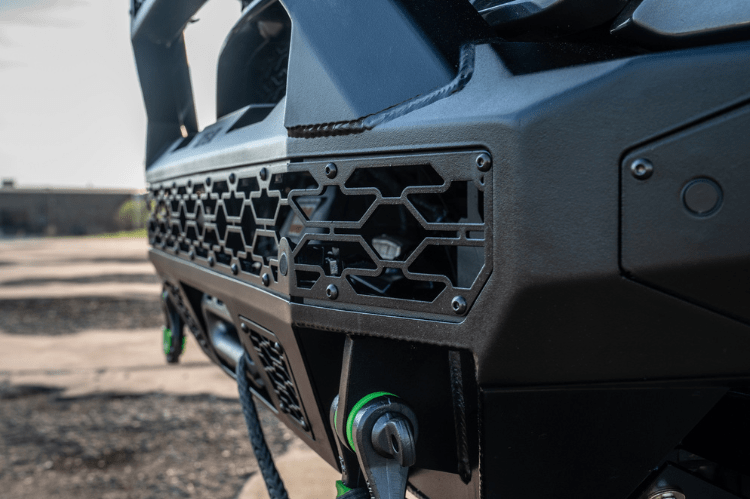 2021-2024 Dodge Ram 1500 TRX Bodyguard LBR21LYB Freedom Series Baja Front Bumper - Winch Ready, Sensor Compatible, Bare Metal Finish for Off-Road Adventures & Truck Protection