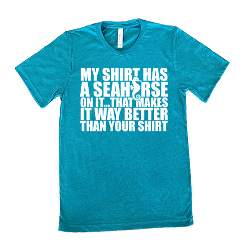 Stylish Unisex Seahorse Graphic T-Shirt - Soft Cotton Casual Tee for Men & Women - Perfect for Beach Outings, Summer Wear & Gifts