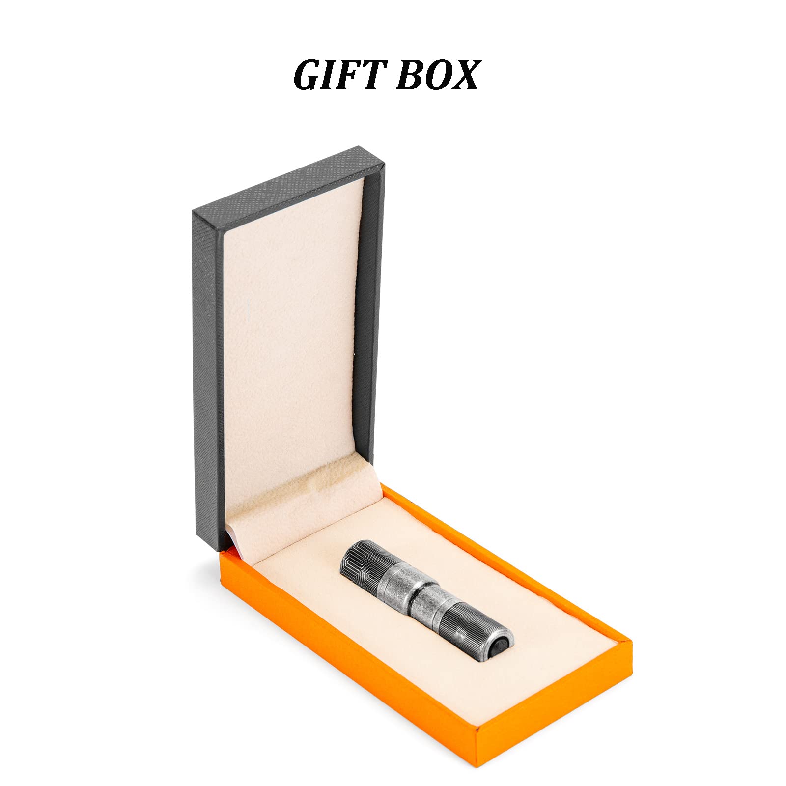 Premium Silver Cigar Punch - Portable Retro Engraved Double Hole Cutter for Cigars | Perfect for Outdoor Smoking, Travel & Gifts