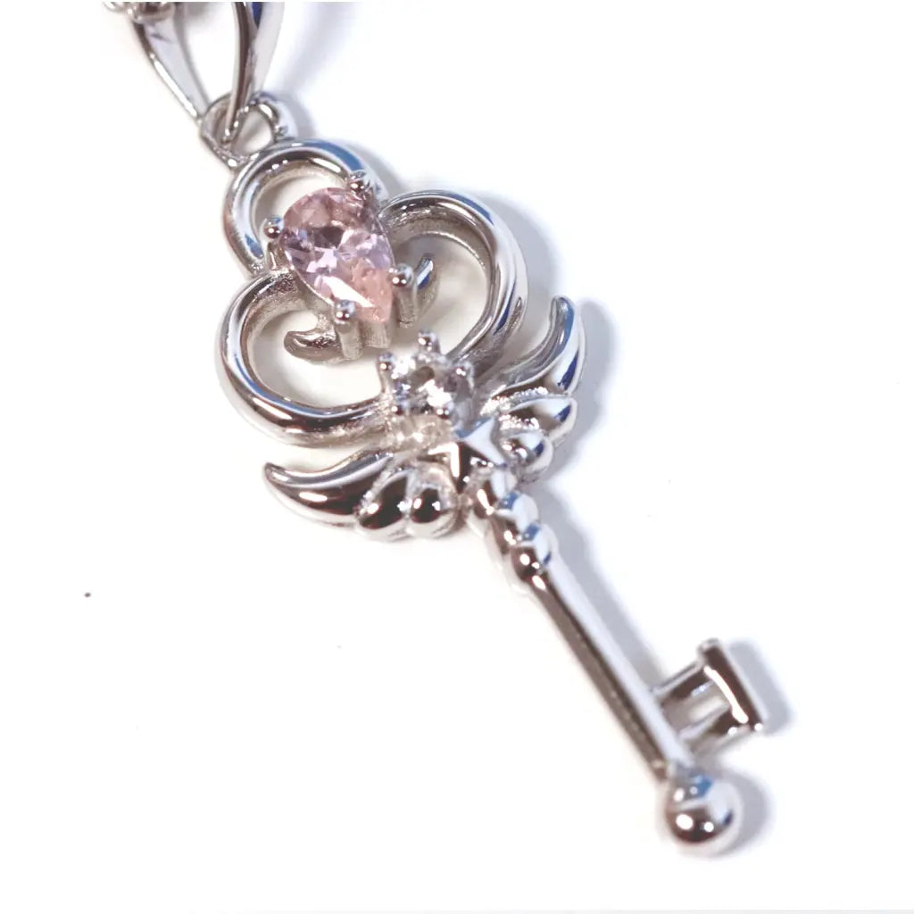 Stella Key Pendant Necklace - Elegant Silver Key Charm Jewelry for Women - Perfect Gift for Birthday, Anniversary & Special Occasions