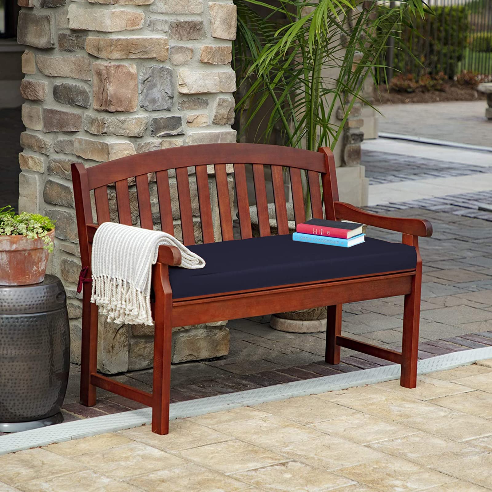 Outdoor Patio Bench Cushion - Waterproof & Non-Slip Garden Swing Cushion for Wicker Loveseat, Sunbrella Fabric - Perfect for Patio Furniture, Porch Swing, and Indoor Sofa Use