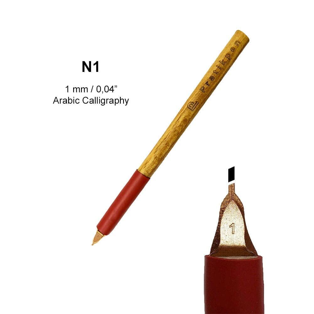 Arabic Calligraphy Pen Set for Beginners - Handmade Dip Nib with Unique Design Handle & Leather Pen Holder - Perfect for Islamic Art, Hand Lettering, Journaling, Wedding Invitations & Gift Giving