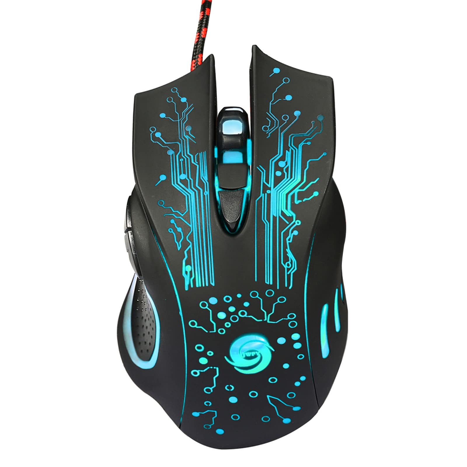 Luminous RGB Gaming Mouse - A885 Wired 6-Button Ergonomic Mouse with Colorful LED Backlight | Perfect for PC Gaming, Office Work & Night Use (Black)
