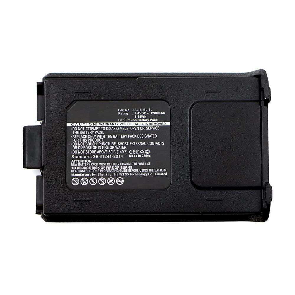 Synergy Digital 2-Way Radio Battery - Li-ion 7.4V 1200mAh Replacement for Baofeng BL-5 | Long-Lasting Power for Walkie Talkies | Perfect for Outdoor Adventures, Construction Sites & Emergency Communication