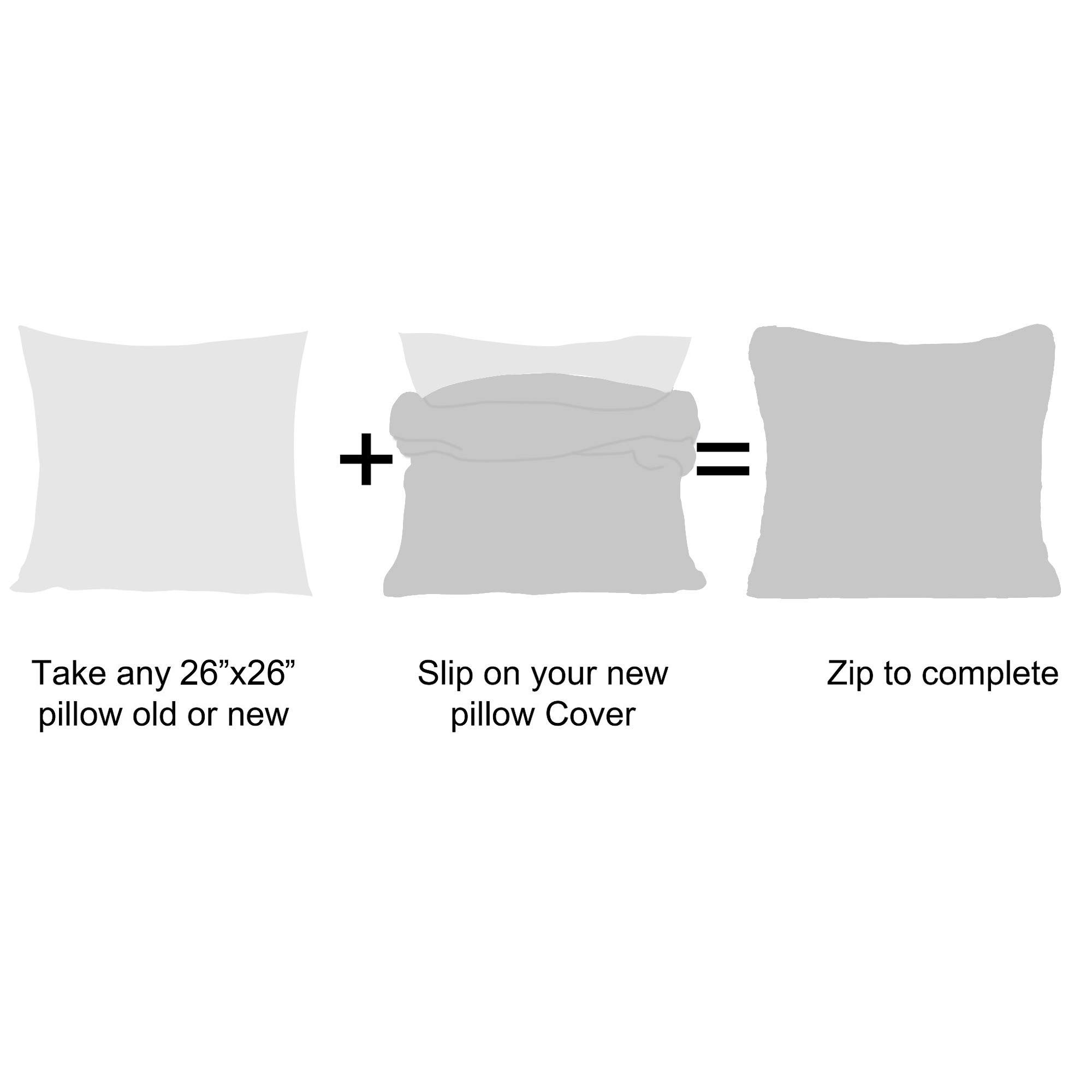 Luxury Faux Fur Throw Pillow Covers Set of 2 - 26x26 Inch Soft Decorative Square Couch Pillows for Sofa, Bed & Home Decor (Rose Smoke) - Perfect for Living Room, Bedroom & Cozy Winter Nights
