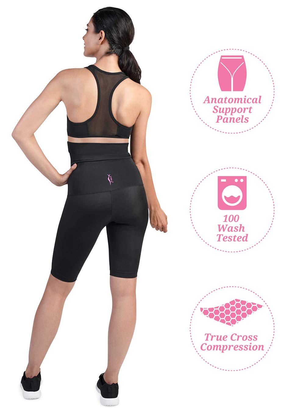 Postpartum Recovery Shorts for Women - High Waist Post Pregnancy Support & Belly Compression - Perfect for C-Section Recovery & Postpartum Workouts