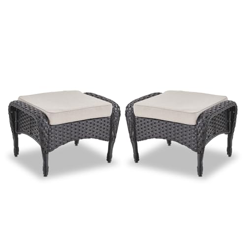 Black Wicker / Beige Cushion
