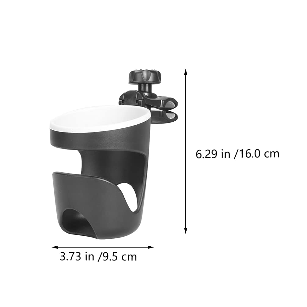 Universal Bike Water Bottle Holder & Stroller Cup Holder - Adjustable Drink Rack for Bicycles, Baby Strollers, Wheelchairs, Walkers & Jogging Strollers - Durable Black Accessory (Perfect for Cycling, Jogging, Parenting & Outdoor Activities)