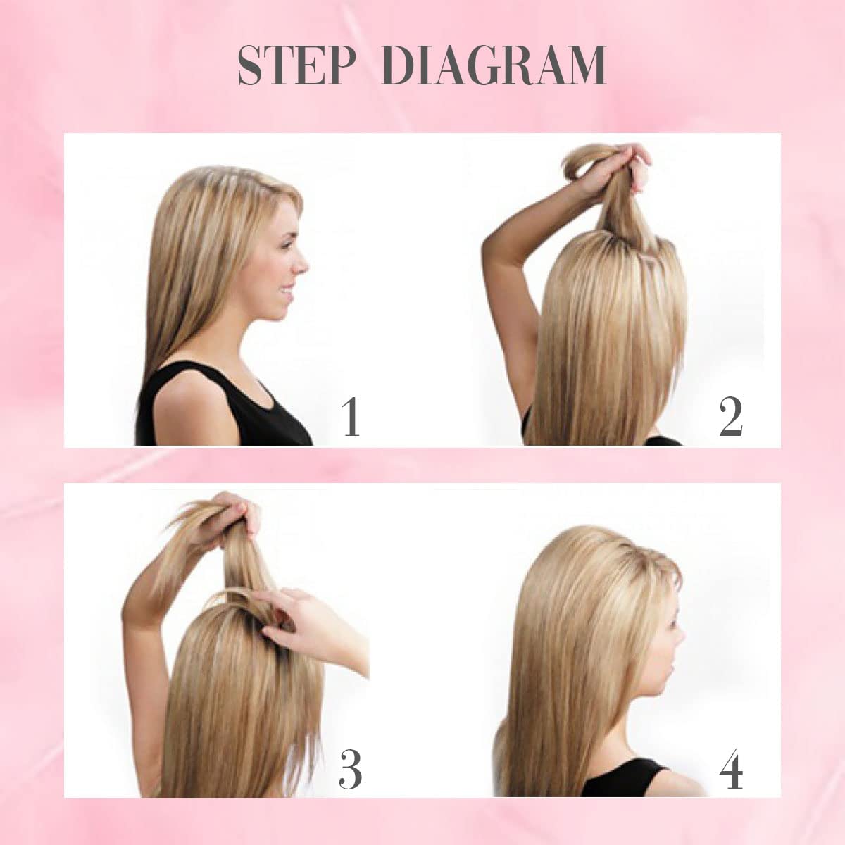 LOCANS 5-Piece Hair Volumizing Inserts - Bumpits Hair Puff Maker for Women & Girls - Instant Volume & Lift Styling Tool (Great for Parties, Weddings & Everyday Hairstyles)