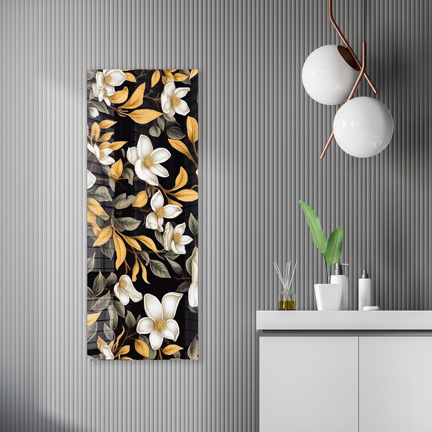 Soft Flowers Panoramic Wall Art - Elegant Home Decor for Living Room, Bedroom & Office - Perfect for Adding Style & Warmth to Any Space