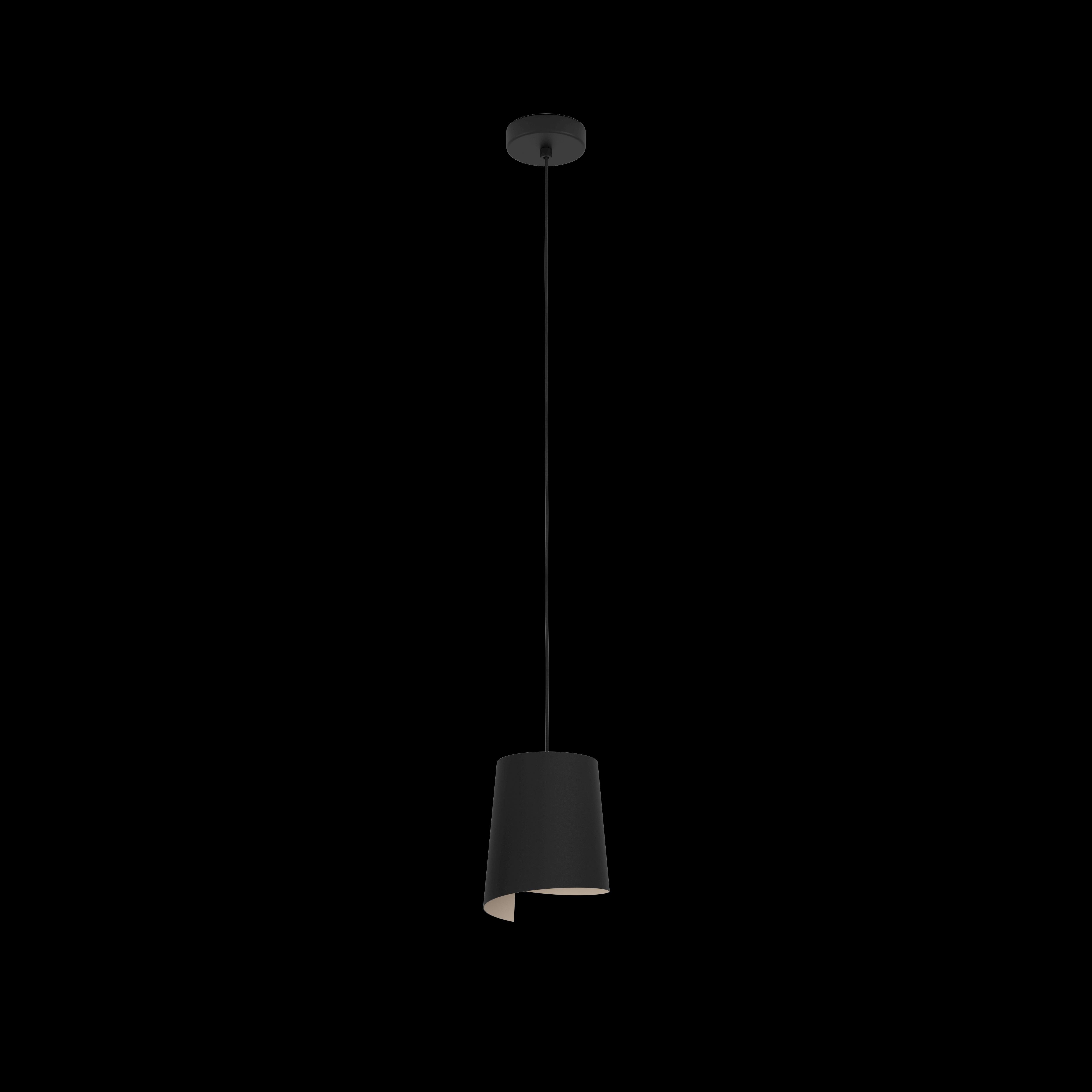 Eglo Bolivia Black Metal Shade Ceiling Pendant Light - Modern Industrial Hanging Fixture for Dining Room, Kitchen Island & Bedroom Lighting