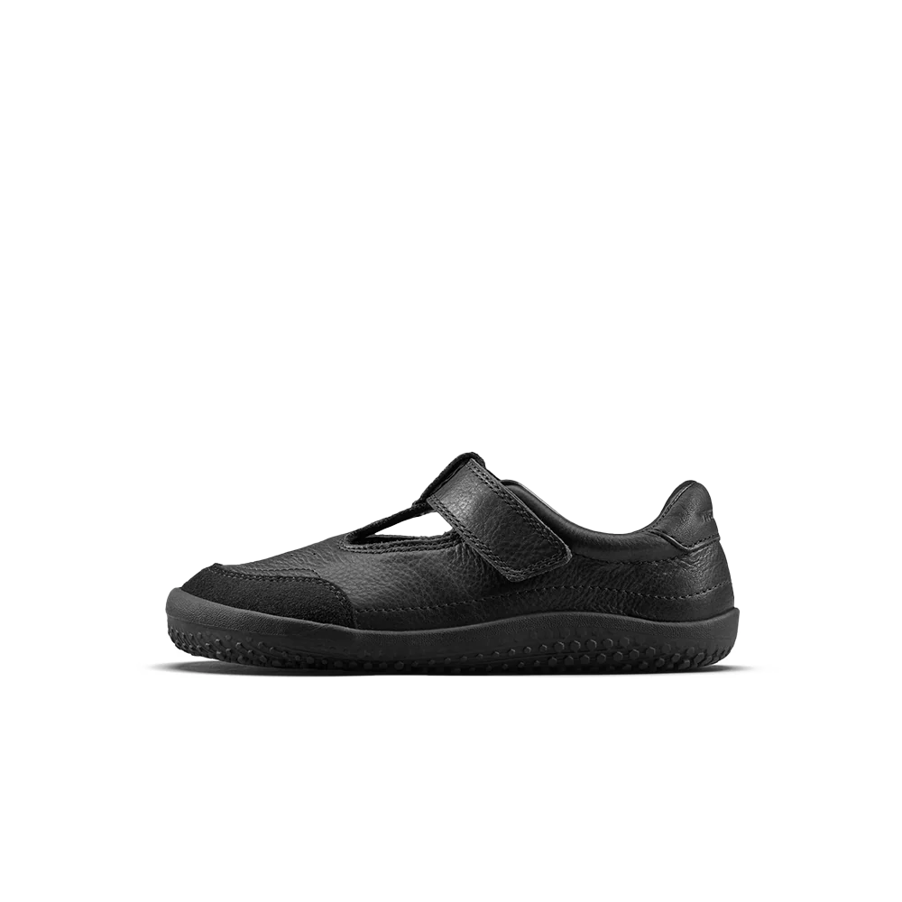 Vivobarefoot Gobi T.Bar Kids School Shoes - Lightweight Barefoot Shoes for Boys & Girls - Obsidian Black - Perfect for School, Playground & Outdoor Activities